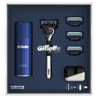 Изображение Набор Gillette Fusion5 ProGlide - Бритва + 4 касс. + гель 75 мл + подставка