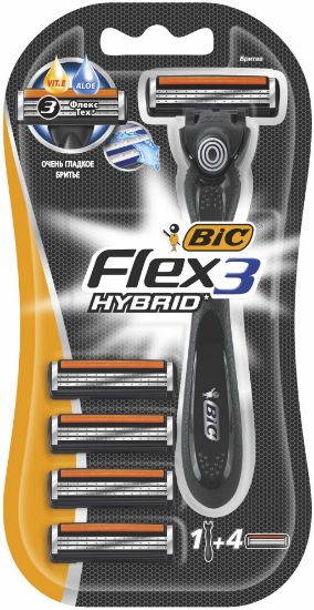 Изображение Бритва Bic Flex3 Hybrid с 4 кассетами