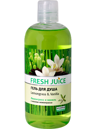 Изображение Крем-гель для душа Fresh Juice «Lemongrass & Vanilla», 500 мл