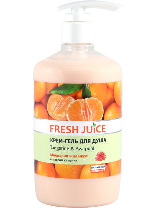 Изображение Крем-гель для душа Fresh Juice «Tangerine & Awapuhi», 750 мл