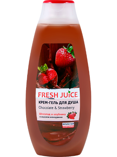 Изображение Крем-гель для душа Fresh Juice «Chocolate & Strawberry», 400 мл