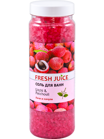 Изображение Соль для ванн Fresh Juice «Litchi & Patchouli», 700 г