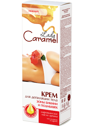 Изображение Крем Lady Caramel для депиляции тела зоны бикини и подмышек, 100 мл