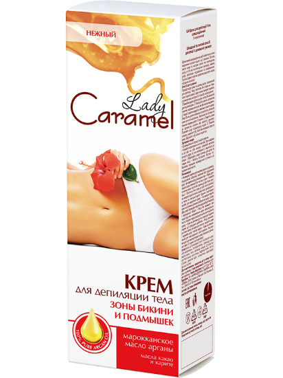 Изображение Крем Lady Caramel для депиляции тела зоны бикини и подмышек, 100 мл