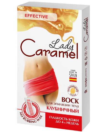 Изображение Воск Lady Caramel для эпиляции тела Клубничный, 16 шт.