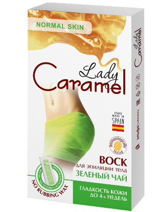 Изображение Воск Lady Caramel для эпиляции тела Зеленый чай, 16 шт.