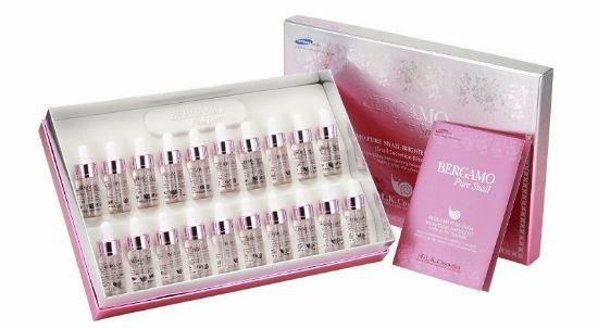 Изображение Набор ампульных сывороток с муцином улитки Bergamo Pure Snail Brightening Ampoule Set, 13 мл * 20 шт.