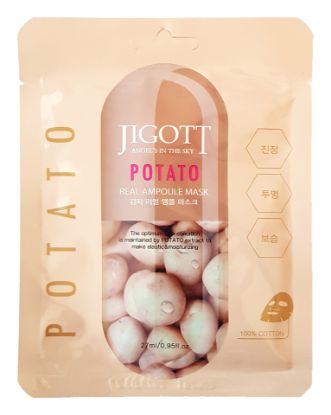 Изображение Тканевая ампульная маска с экстрактом картофеля Jigott Potato Real Ampoule Mask, 27 мл