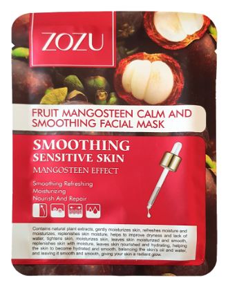 Изображение Фруктовая тканевая маска для лица с экстрактом мангостина Zozu Fruit Mangosteen Calm and Smoothing Facial Mask, 25 г