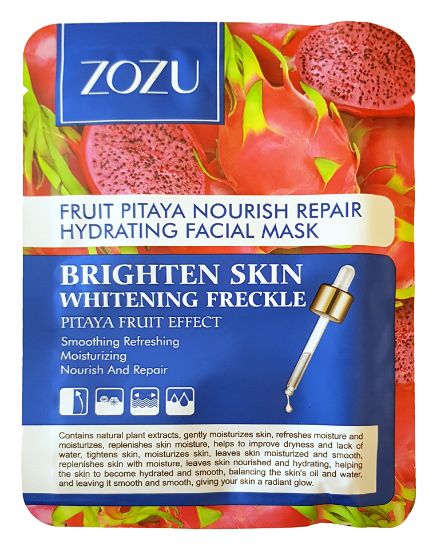 Изображение Фруктовая тканевая маска для лица с экстрактом питайи Zozu Fruit Pitaya Nourish Repair Hydrating Facial Mask, 25 г