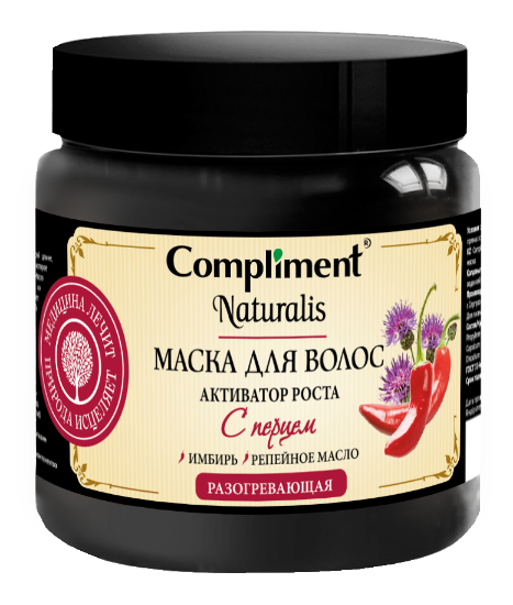 Изображение Маска для волос Compliment Naturalis с перцем активатор роста, 500 мл