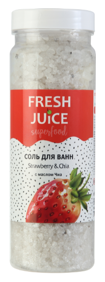 Изображение Соль для ванн Fresh Juice «Strawberry & Chia» с маслом чиа, 700 г