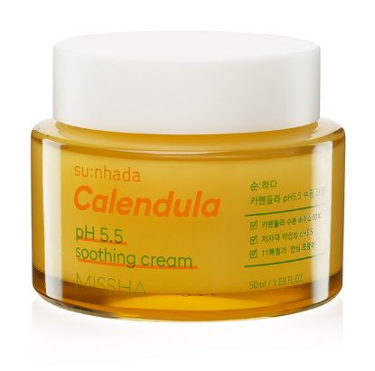 Изображение Успокаивающий крем для лица с календулой Missha Su:Nhada Calendula pH Balancing & Soothing Cream, 50 мл