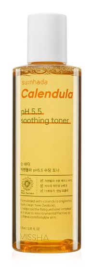 Изображение Успокаивающий тонер для лица с календулой Missha su:nhada Calendula pH 5,5 Soothing Toner, 175 мл