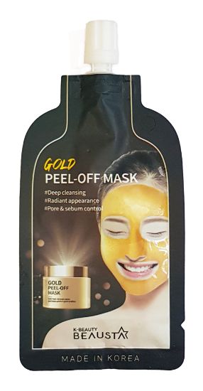 Изображение Missha, Маска-плёнка для лица очищающая с частицами золота Beausta Gold Peel Off Mask, 20 мл