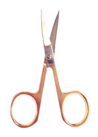 Изображение Маникюрные ножницы изогнутые Zinger B-116 HG SH IS ручной заточки, с футляром, золотистые