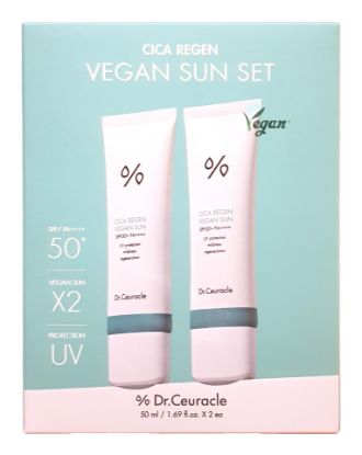 Изображение Набор Dr.Ceuracle Cica Regen Vegan Sun - Солнцезащитный веганский крем с центеллой SPF 50+ PA++++ , 2 крема по 50 мл