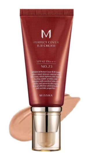 Изображение Тональный солнцезащитный BB-крем для лица Missha M Perfect Cover BB Cream SPF42/PA+++, #23,  50 мл