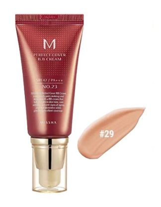 Изображение Тональный солнцезащитный BB-крем для лица Missha M Perfect Cover BB Cream SPF42/PA+++, #29, 50 мл