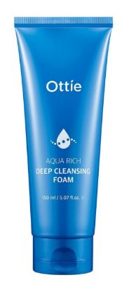 Изображение Глубоко очищающая увлажняющая пенка Ottie Aqua Rich Deep Cleansing Foam, 150 мл