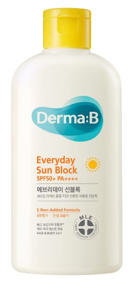 Изображение Ламеллярный солнцезащитный лосьон для лица и тела Derma:B Everyday Sun Block SPF50+ PA++++, 200 мл
