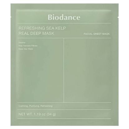 Изображение Успокаивающая гидрогелевая маска с водорослями Biodance Refreshing Sea Kelp Real Deep Mask, 34 г