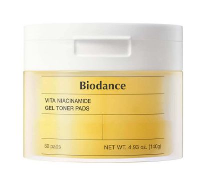 Изображение Осветляющие пэды с ниацинамидом для сияния кожи Biodance Vita Niacinamide Gel Toner Pads, 60 шт.
