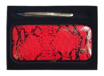 Изображение Маникюрный набор Premium-качества Zinger MSFE-501-3 G, 5 предметов + пинцет, золотистые инструменты